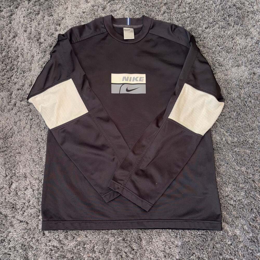 Vintage Nike Silver Tag Y2K Long Sleeve Performance Crewneck